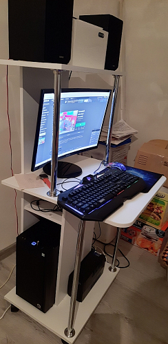 Компьютерный стол КСТ-12 белый  - Уцененный экземпляр фото покупателя 1