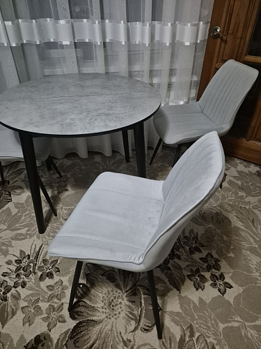 Стул на металлокаркасе Седа К латте / черный фото покупателя 212