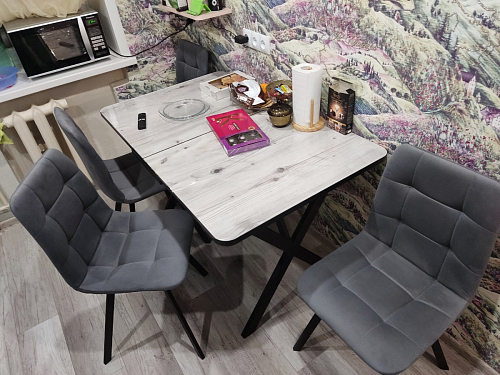 Стул на металлокаркасе Чилли зеленый / черный фото покупателя 1235