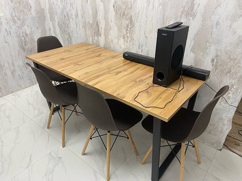 Стол Лота Лофт 120 32 мм бетон / черный матовый фото покупателя 318