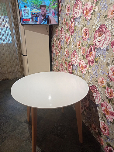 Стол обеденный Вosco/Боско D90 белый / натуральный фото покупателя 2