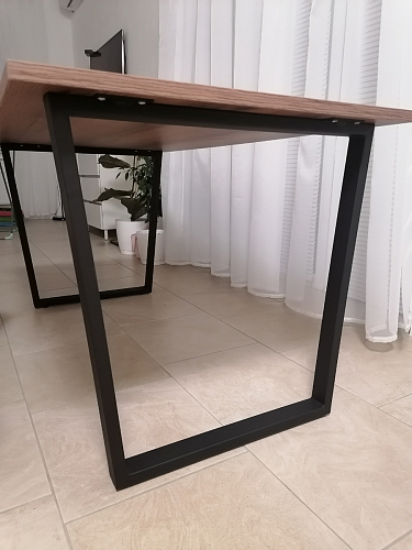 Стол Лота Лофт 140 25 мм черный матовый / бетон фото покупателя 240