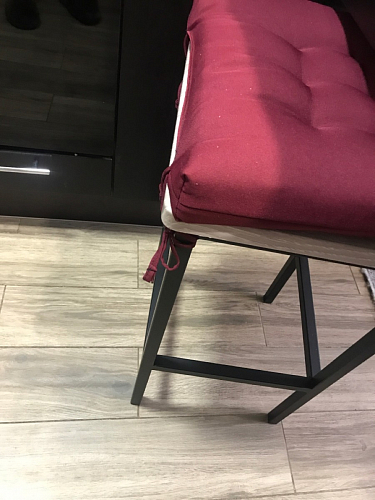 Барный стул Лофт микровелюр катания блэк / черный матовый фото покупателя 151