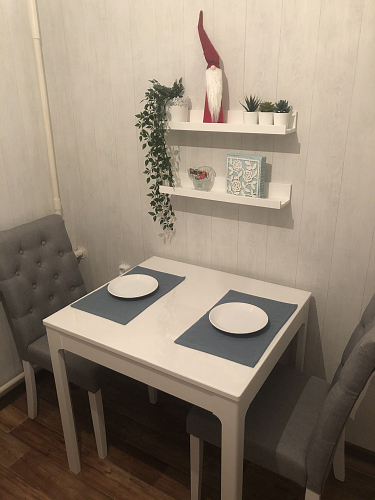 Деревянный стул Amelia 01 dark walnut / fabric cream фото покупателя 1