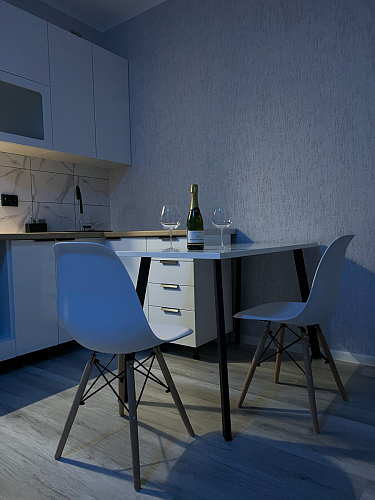 Стол Тринити Лофт 120 32 мм бетон / черный матовый фото покупателя 251