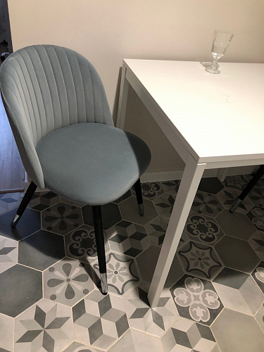 Стул на металлокаркасе Gabi 1 темно-серый / черный фото покупателя 160