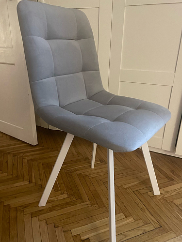 Стул на металлокаркасе Чилли К светло-серый велюр / черный каркас фото покупателя 1007