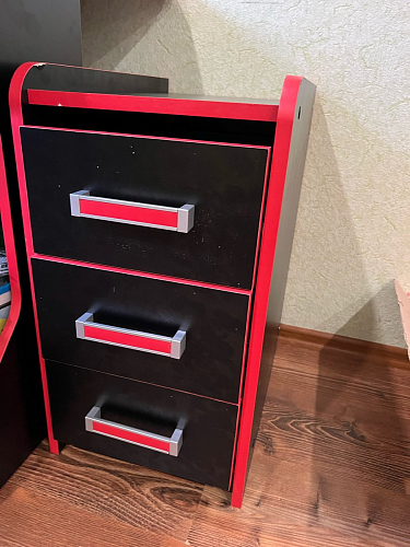 Тумба Ханна черная / красная  - Уцененный экземпляр фото покупателя 25