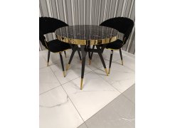 Стол Selina 80х72 black / gold из шоурума 2