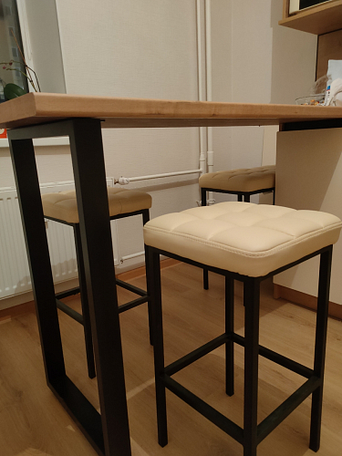 Барный стул Лофт линкольн белый / белый матовый фото покупателя 208