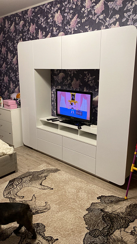 Готовая гостиная Румба белый / белый глянец  - Уцененный экземпляр фото покупателя 113