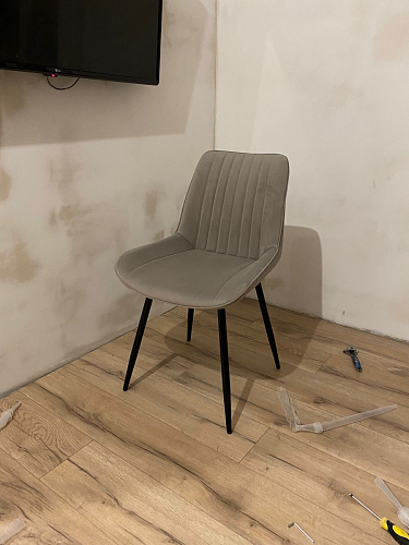 Стул на металлокаркасе Седа К латте / черный фото покупателя 66