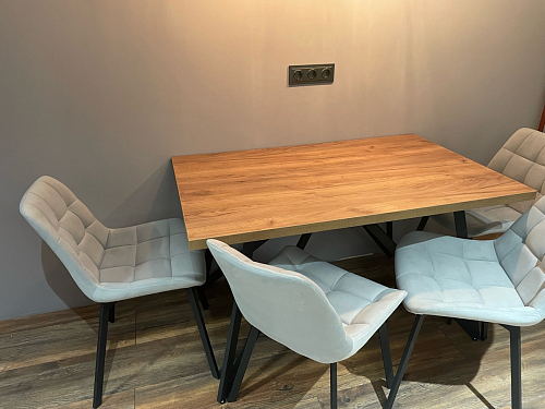 Стул на металлокаркасе Челси бежевый / белый каркас фото покупателя 100