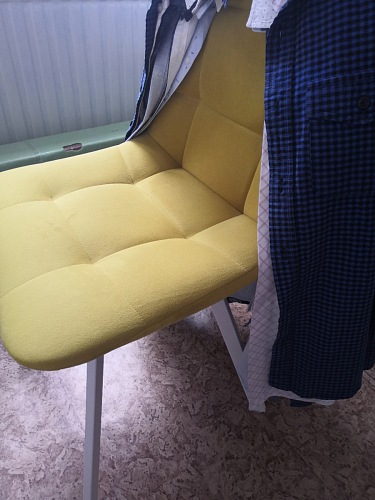 Стул на металлокаркасе Чилли К светло-серый велюр / черный каркас фото покупателя 845