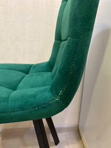 Стул на металлокаркасе Чилли черный / голубой фото покупателя 790