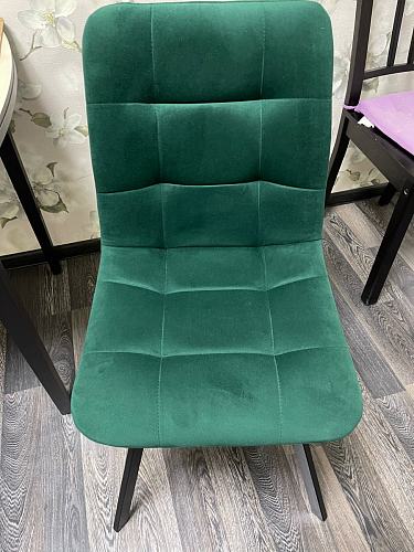 Стул на металлокаркасе Чилли К светло-серый велюр / черный каркас фото покупателя 1430