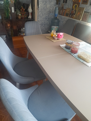 Стул на металлокаркасе Kora light blue / white фото покупателя 450