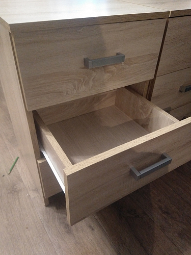 Тумба Хай-тек 420 с тремя ящиками дуб сонома фото покупателя 14