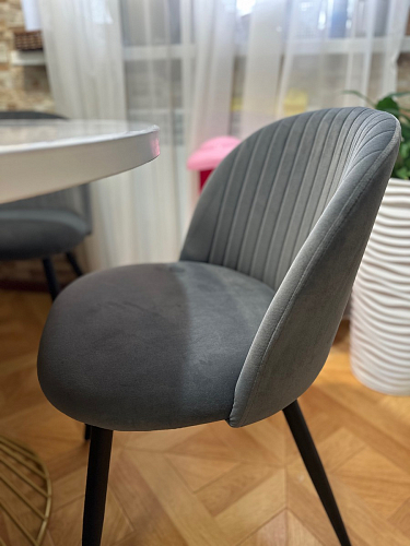 Стул на металлокаркасе Gabi 1 beige / black фото покупателя 345