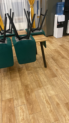 Стул на металлокаркасе Чилли К кирпичный / черный фото покупателя 130