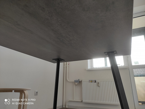 Стол Тринити Лофт 120 32 мм бетон / черный матовый фото покупателя 575