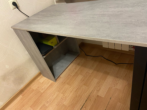 Письменный стол Битти Лофт 116х60х75 креатель / черный матовый фото покупателя 78