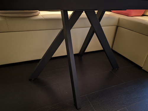 Керамический стол Вилли 140(200)х80 белый мрамор snow white / черный фото покупателя 46