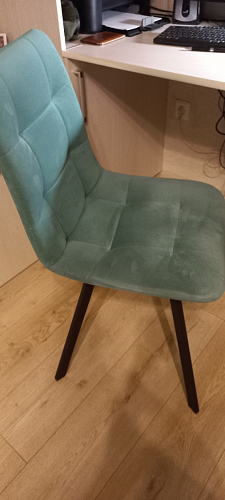 Стул на металлокаркасе Чилли черный / зеленый фото покупателя 1160