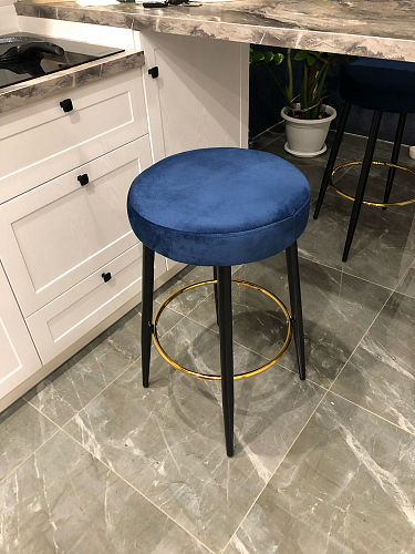 Стул на металлокаркасе Вальд экокожа черный / черный глянец фото покупателя 6