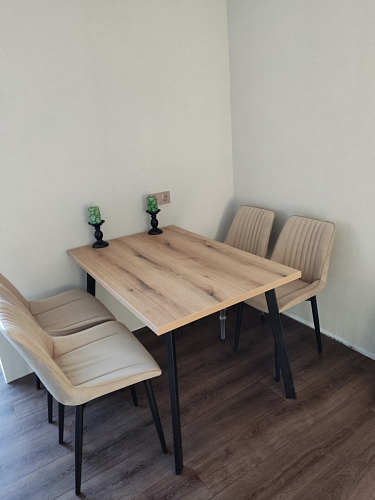 Стул на металлокаркасе Седа К латте / черный фото покупателя 39