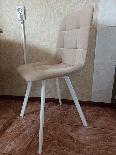 Стул на металлокаркасе Чилли синий / белый фото покупателя 1211