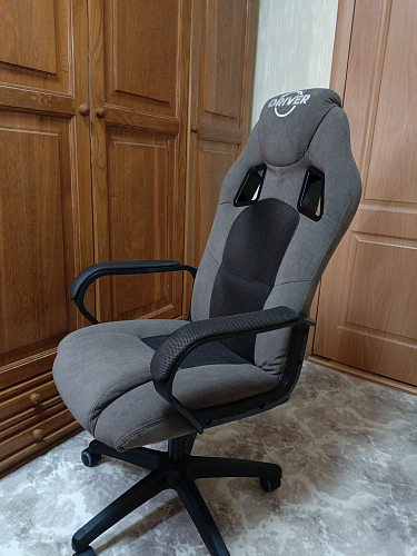 Компьютерное кресло Driver/Драйвер кожзам черный / ткань черный фото покупателя 31