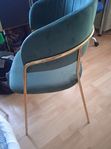 Стул на металлокаркасе Kamelia светло-фиолетовый / золотой фото покупателя 76