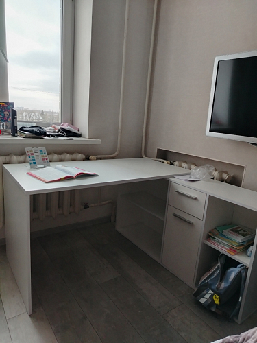 Письменный стол Лайт 03.245F белый гладкий 101 фото покупателя 170