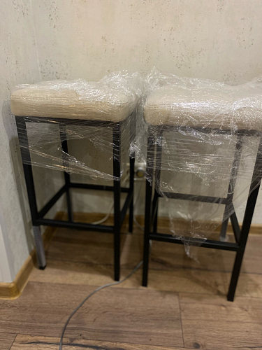 Барный стул Лофт микровелюр катания блэк / черный матовый фото покупателя 139