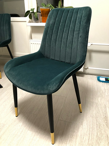 Стул на металлокаркасе Seda 01 blue / gold / black фото покупателя 39