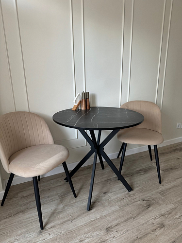 Стул на металлокаркасе Gabi latte / gold / black фото покупателя 363