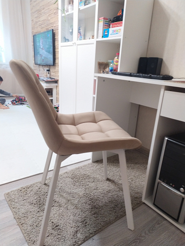 Стул на металлокаркасе Челси К крутящийся бирюзовый / черный фото покупателя 116