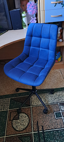 Компьютерное кресло Честер голубой (velutto 47 ) / черный фото покупателя 54