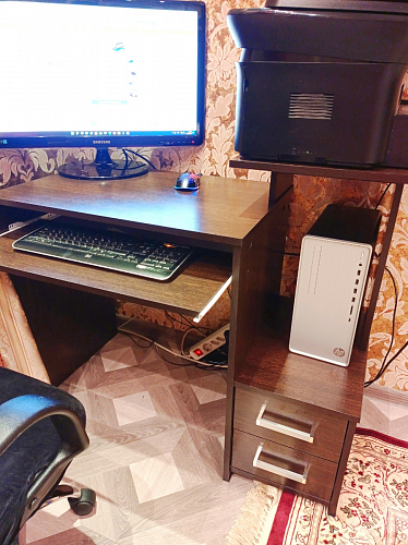 Компьютерный стол Джаз-24 правый дуб сонома фото покупателя 65