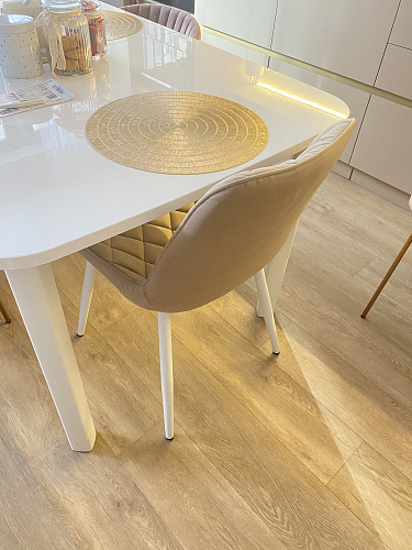 Стул на металлокаркасе Баодин velutto 05 / белый фото покупателя 7