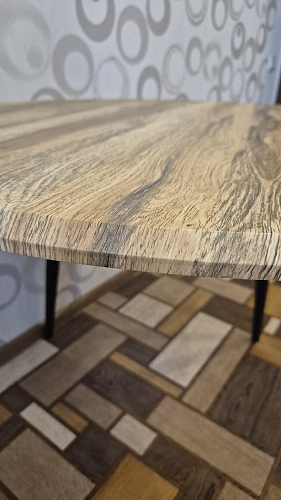 Стеклянный стол Абилин 100(140)х100х76 мрамор черный / черный матовый фото покупателя 65