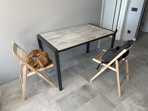 Стол Центавр дуб галифакс / черный матовый фото покупателя 7