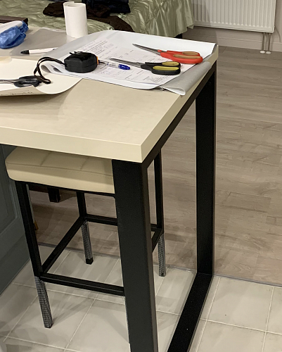 Барный стул Лофт микровелюр катания блэк / черный матовый фото покупателя 328