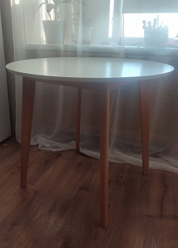 Стол обеденный Вosco/Боско D90 белый / натуральный фото покупателя 18