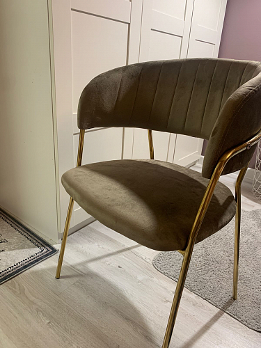 Стул на металлокаркасе Kamelia dark cappuccino / gold фото покупателя 1