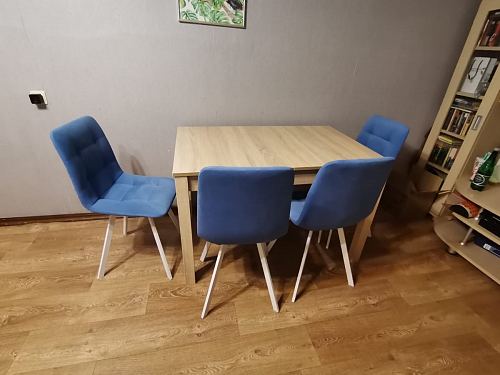 Стул на металлокаркасе Чилли бежевый / белый каркас фото покупателя 1228