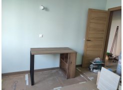 Письменный стол Битти Лофт 116х60х75 дуб делано темный / черный матовый фото покупателя 55