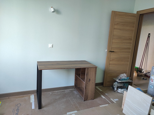 Письменный стол Битти Лофт 116х60х75 дуб вотан / белый матовый фото покупателя 84