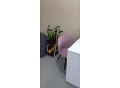 Стул на металлокаркасе Gabi 1 бежевый / черный с серебряными наконечниками фото покупателя 38